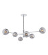 Vignette 6 Light Ceiling Pendant Polished Chrome With Smoked Glass-1