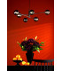 Vignette 6 Light Ceiling Pendant Polished Chrome With Smoked Glass-2