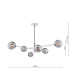 Vignette 6 Light Ceiling Pendant Polished Chrome With Smoked Glass-4