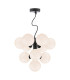 Vine 10 Light Ceiling Pendant Satin Black With White Confetti Glass-1