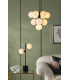 Vine 10 Light Ceiling Pendant Satin Black With White Confetti Glass-2