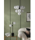 Vine 10 Light Ceiling Pendant Satin Black With White Confetti Glass-3
