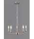 5 Light Multi Arm Ceiling Pendant without Shade, c, w 2m Chain, E14 Satin Nickel - 2