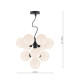 Vine 10 Light Ceiling Pendant Satin Black With White Confetti Glass-4
