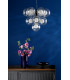 Vine 10 Light Ceiling Pendant Satin Black With Clear/Opal Glass-3