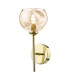 Cohen Wall Light Polished Gold With Organic Amber Glass-2