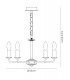 5 Light Multi Arm Ceiling Pendant without Shade, c, w 2m Chain, E14 Satin Nickel - 3