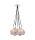 Elpis 7 Light Cluster Ceiling Pendant Polished Chrome With Planet Style Glass-1