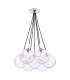Elpis 7 Light Cluster Ceiling Pendant Polished Chrome With Clear Dimpled Glass-1