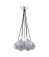 Elpis 7 Light Cluster Ceiling Pendant Polished Chrome With Planet Style Glass-2