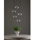 Federico 5 Light Cluster Ceiling Pendant Matt Black With Clear Dimpled Glass-3