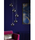 Federico 5 Light Cluster Ceiling Pendant Polished Chrome With Smoked Dimpled Glass-3