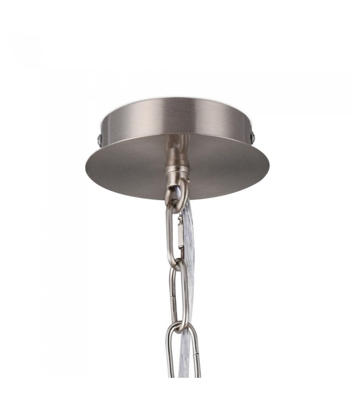5 Light Multi Arm Ceiling Pendant without Shade, c, w 2m Chain, E14 Satin Nickel - 7