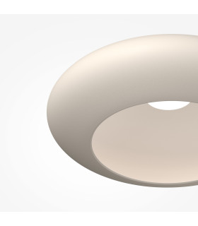 Aros LED Bowl Semi Flush Ceiling Light White 3000K-2