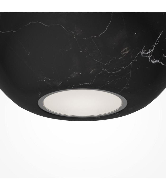 Basic Texture Slim Pendant Ceiling Light Black GU10-3