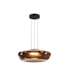 Bassa LED Cylindrical Pendant Ceiling Light Black 3000K Dimmable-1