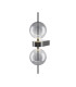 Double Moon LED Globe Wall Lights Black 3000K-1
