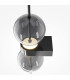 Double Moon LED Globe Wall Lights Black 3000K-3