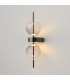 Double Moon LED Globe Wall Lights Black 3000K-4