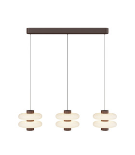 Nuvem LED Bar Pendant Ceiling Light Brown 3000K Dimmable-1