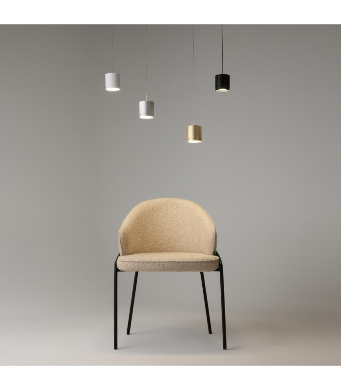 Polar Slim Pendant Ceiling Light Black GX53-6