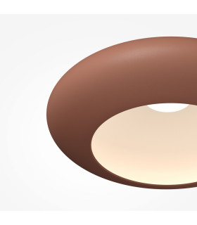 Aros LED Bowl Semi Flush Ceiling Light Copper 3000K-2