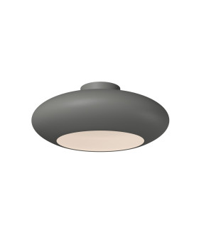 Aros LED Bowl Semi Flush Ceiling Light Grey 3000K-1