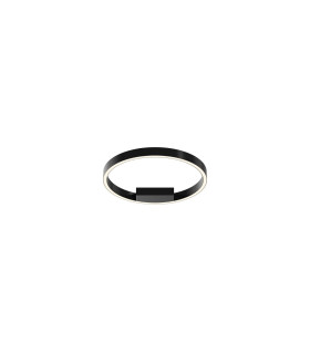 Rim LED Semi Flush Ceiling Light Black 3000-4000K Dimmable-2