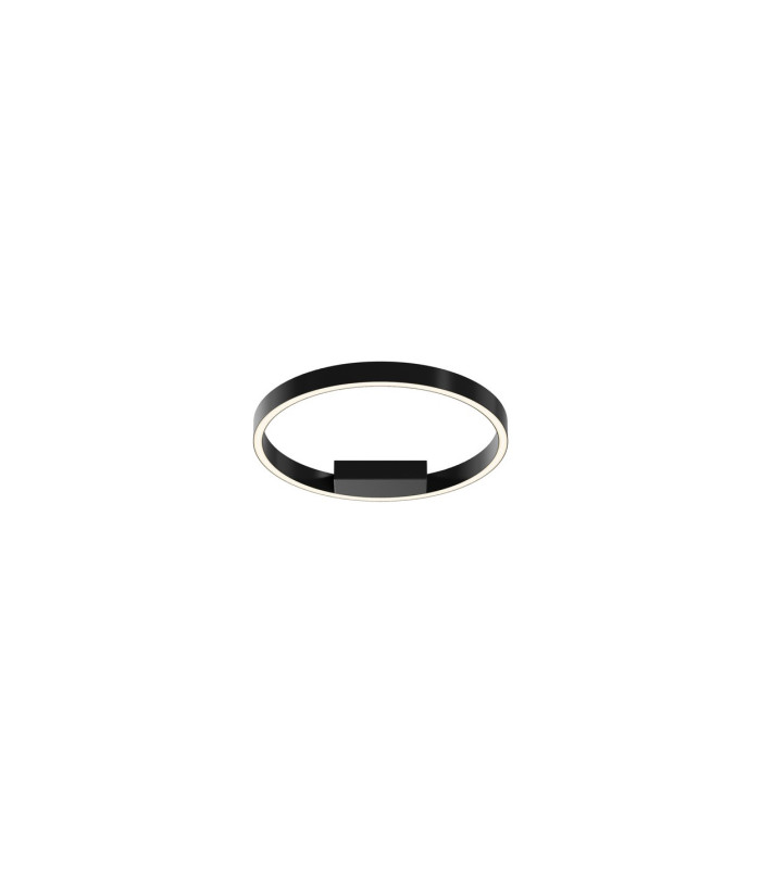 Rim LED Semi Flush Ceiling Light Black 3000-4000K Dimmable-2