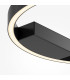 Rim LED Semi Flush Ceiling Light Black 3000-4000K Dimmable-3