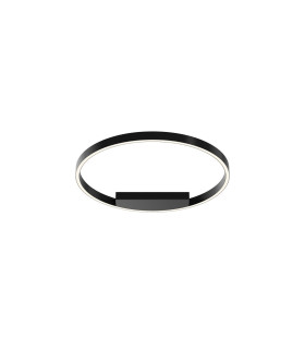 Rim LED Semi Flush Ceiling Light Black 3000-4000K Dimmable-1