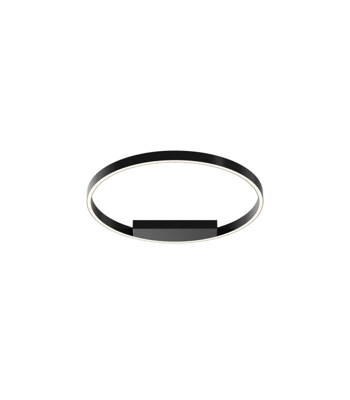 Rim LED Semi Flush Ceiling Light Black 3000-4000K Dimmable-1