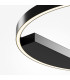 Rim LED Semi Flush Ceiling Light Black 3000-4000K Dimmable-2