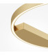 Rim LED Semi Flush Ceiling Light Brass 3000-4000K Dimmable-3