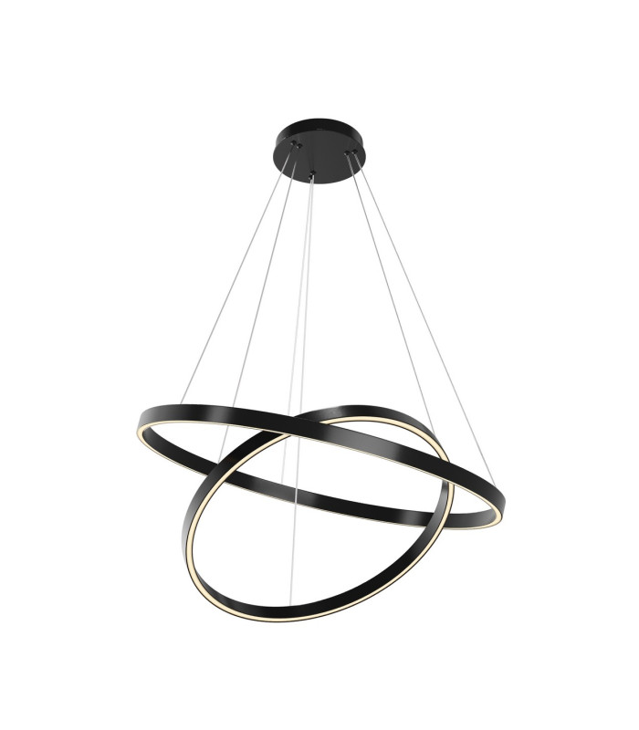 Rim LED Pendant Ceiling Light Black 3000-4000K Dimmable-1
