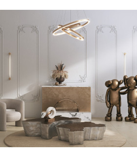 Rim LED Pendant Ceiling Light Black 3000-4000K Dimmable-2