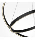 Rim LED Pendant Ceiling Light Black 3000-4000K Dimmable-3