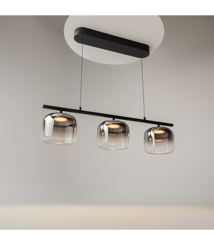 Spirito LED Bar Pendant Ceiling Light Black 3000K Dimmable-3