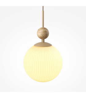 Tavo Globe Pendant Ceiling Light Beige E27-2