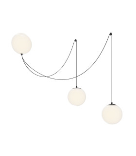 Twins LED Pendant Ceiling Light Black 3000K-1