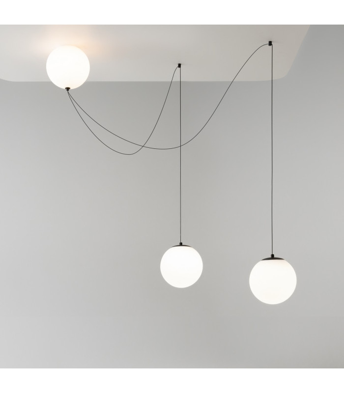 Twins LED Pendant Ceiling Light Black 3000K-4