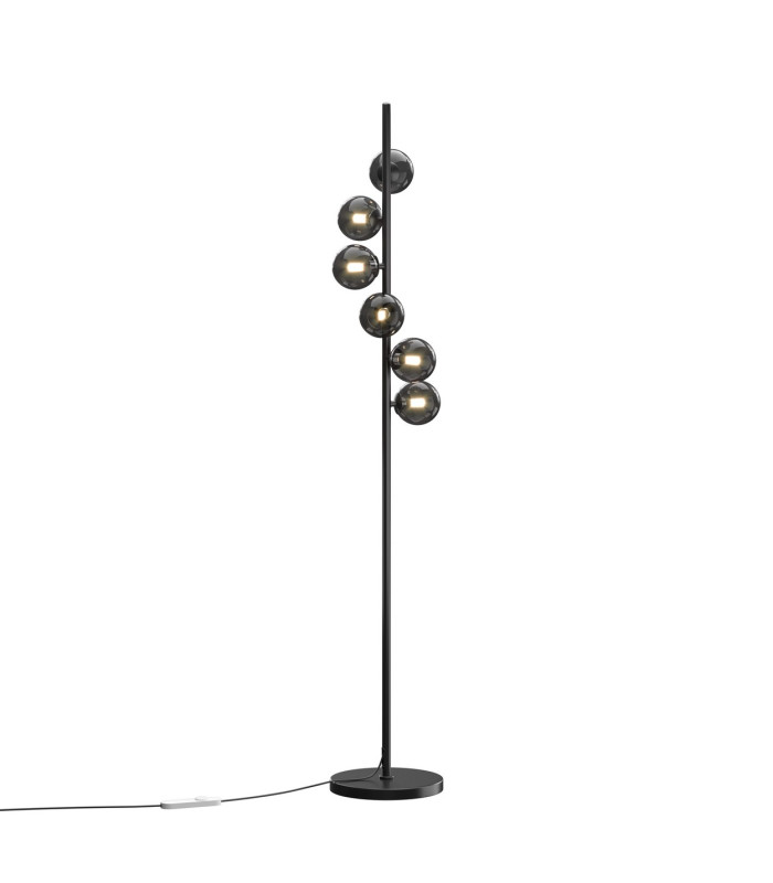 Dallas Multi Arm Floor Lamp Black G9 Dimmable-1