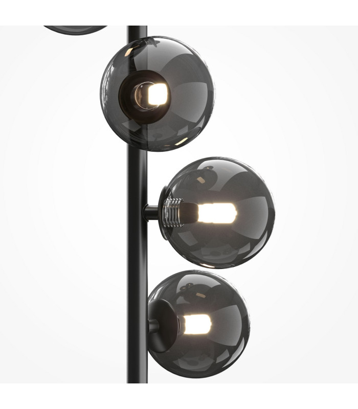 Dallas Multi Arm Floor Lamp Black G9 Dimmable-2