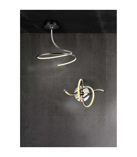 Nastro LED Semi Flush Ceiling Light Nickel 3000K-3