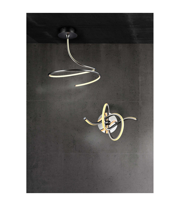 Nastro LED Semi Flush Ceiling Light Nickel 3000K-3