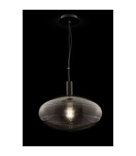 Perlas Globe Pendant Ceiling Light Black E27-2