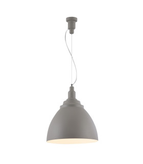 Bellevue Dome Pendant Ceiling Light Grey E27-1