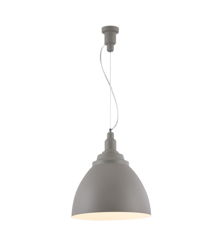 Bellevue Dome Pendant Ceiling Light Grey E27-1