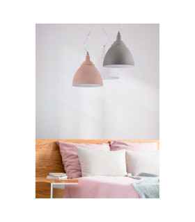 Bellevue Dome Pendant Ceiling Light Grey E27-2