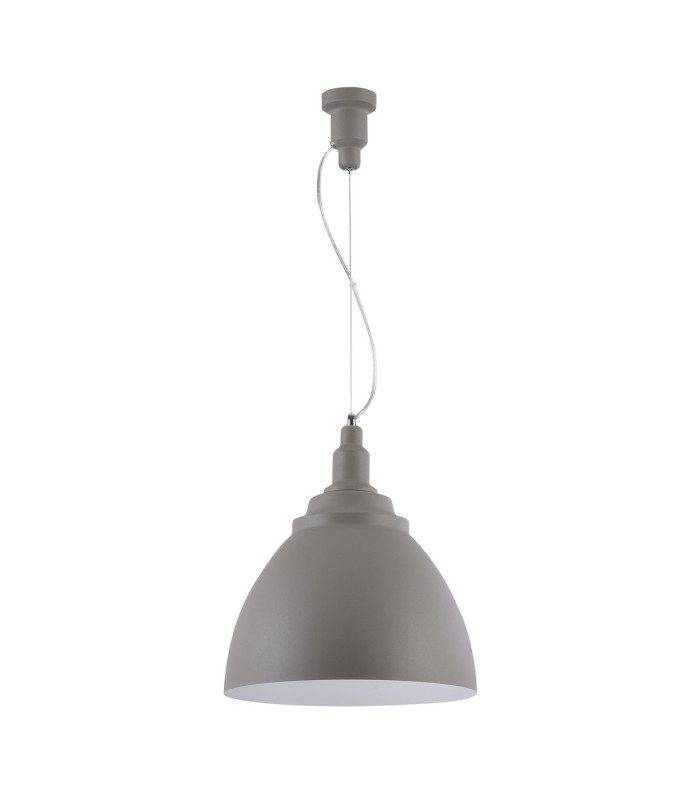 Bellevue Dome Pendant Ceiling Light Grey E27-3